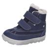 Klettstiefel PEPINO BY RICOSTA "Pedro WMS: weit", Kinder, Gr. 22, blau (dunkelblau), Leder, casual, Schuhe, Snowboots, Winterboots, Stiefel mit Sympatex-Membrane
