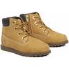 Schnürboots TIMBERLAND "POKEY PINE MID LACE UP WITH ZIP BOOT", Damen, Gr. 27, gelb (wheat), Leder, Synthetik, sportlich, Schuhe, Winterstiefel, Schnürstiefel, Winterschuhe