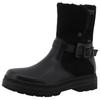 Winterstiefelette TOM TAILOR, Damen, Gr. 36, schwarz, Lederimitat, Textil, unifarben, klassisch, Schuhe, Blockabsatz, Winterboots, Stiefelette mit Zierschnalle