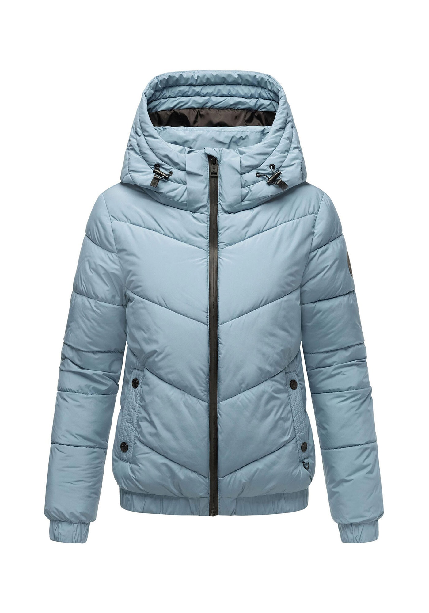 Winterjacke MARIKOO "Nayanaa", Damen, Gr. S, blau (powder blau), Obermaterial: 100% Polyester, Innenmaterial: 100% Polyester, Jacken, mit abnehmbarer Kapuze Image