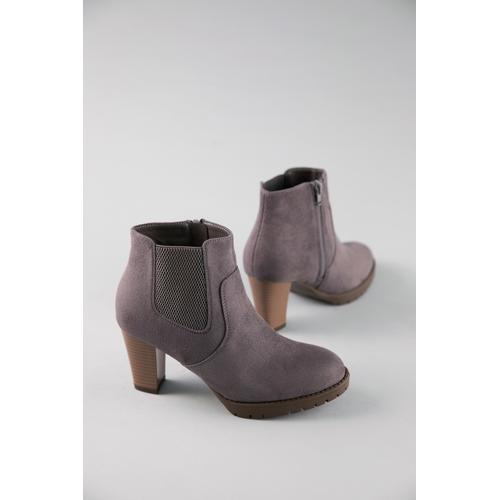 Stiefelette ANISTON SHOES Gr. 39, grau Damen Schuhe Ankleboots mit seitlichem Stretcheinsatz - NEUE KOLLEKTION