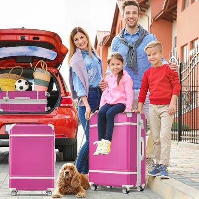 Pink Hardside Spinner Carry On Luggage 20