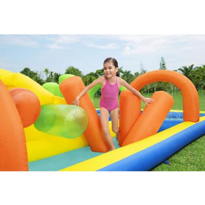 Bestway H2OGO! AquaRace Kids Inflatable Outdoor Water Slide Park with Air Blower - 69.33