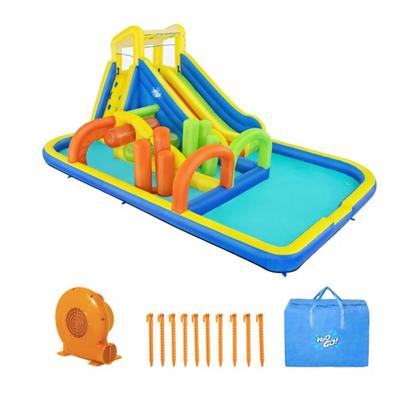 Bestway H2OGO! AquaRace Kids Inflatable Outdoor Water Slide Park with Air Blower - 69.33