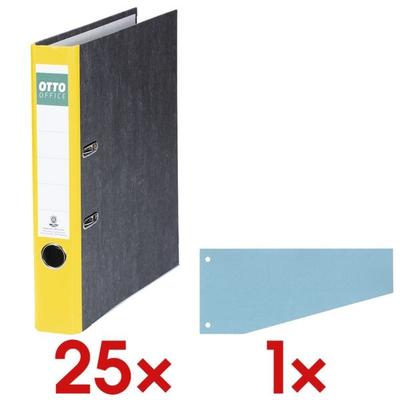 OTTO Office Re 25x Ordner »Future« inkl. 100er-Pack Trapeztrennstreifen gelb, 5x32x28.5 cm Image