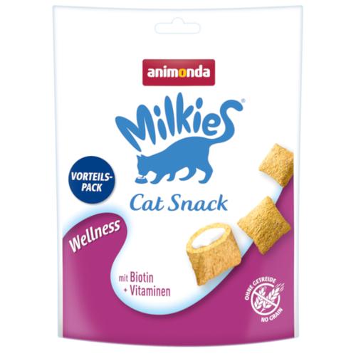 Sparpaket: 4x120g animonda Milkies Knuspertaschen Wellness Katzensnack