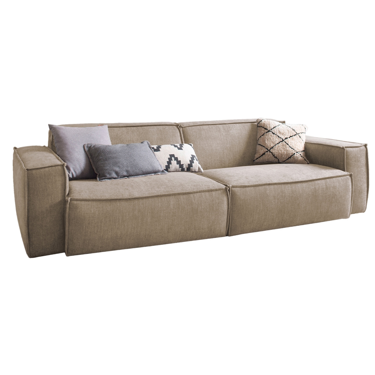 KAWOLA Sofa SAMU 2-Sitzer Stoff taupe Image