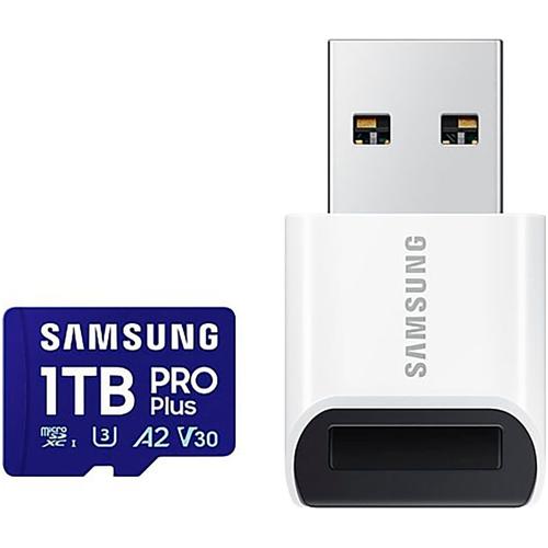 "SAMSUNG Speicherkarte ""Pro Plus 1TB + USB-Kartenleser"" Speicherkarten Gr. 1000 GB, blau"