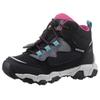 Sneaker GEOX "J MAGNETAR G. B ABX", Kinder, Gr. 32, schwarz (schwarz, pink), Lederimitat, Textil, sportlich, Schuhe, Trekkingboots, Schnürboots, Kindergartenschuh mit TEX-Ausstattung