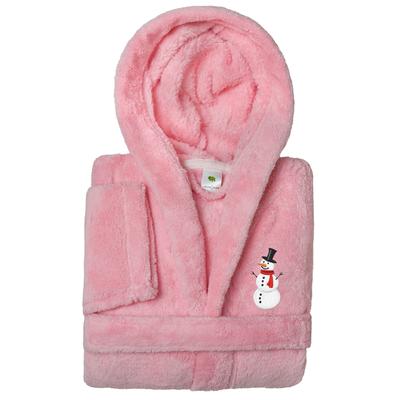 Sweet Kids 100% Polyester SUPER PLUSH Double Brushed Hooded Bathrobe - SNOWMAN