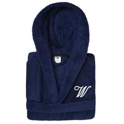 Sweet Kids 100% Polyester SUPER PLUSH Double Brushed Hooded Bathrobe with White Script Monogram