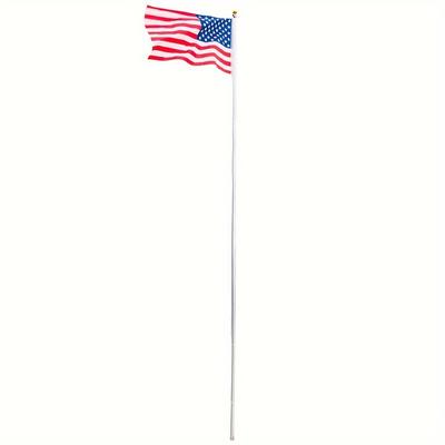 TEMU 25ft Outdoor Decoration Sectional Pole Us America Flag Flagpole Kit