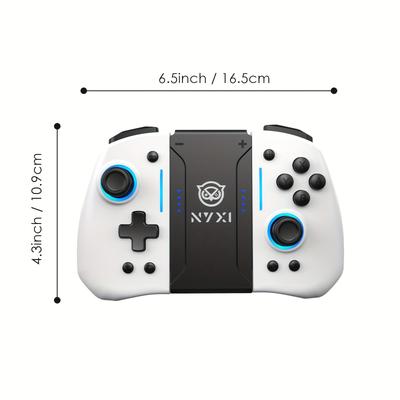 TEMU Nyxi Wireless Game Controller White Gamepad With Rgb Lights Switch Pc Controller