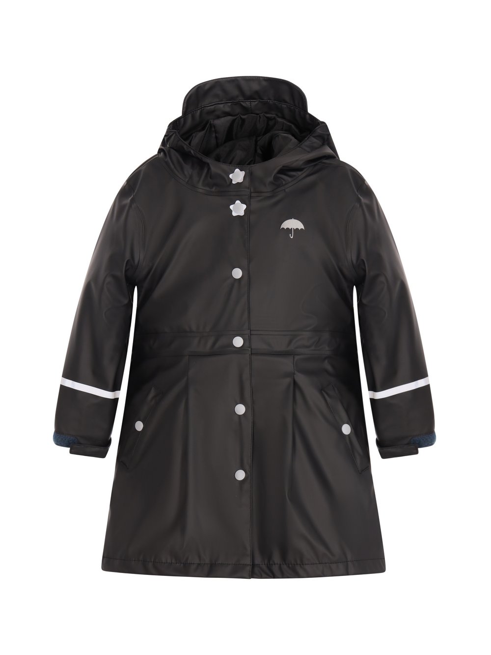 Schmuddelwedda Regenmantel aus recyceltem Polyester Mädchen schwarz, 122 Image