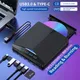 7-in-1 USB 3.0 Tipo C TF SD CD esterno DVD RW Unità ottiche Masterizzatore DVD Lettore Lettore Tipo di vassoio per PC Laptop Notebook