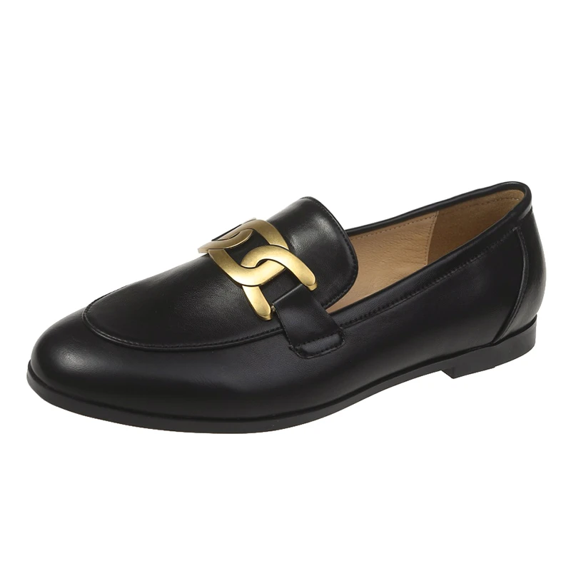 Frauen Flache Schuhe Frühling Mode Marke Kette Frauen Slip Auf Loafers Schuhe Flache Ferse Casual Britischen Stil Oxford Schuhe Plus größe