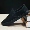 Neue Leinwand Schuhe männer Schuhe Alle Schwarz Casual Einfarbig Zapatos De Hombre Herren Loafer Chunky Turnschuhe Herren Casual Schuhe gvf
