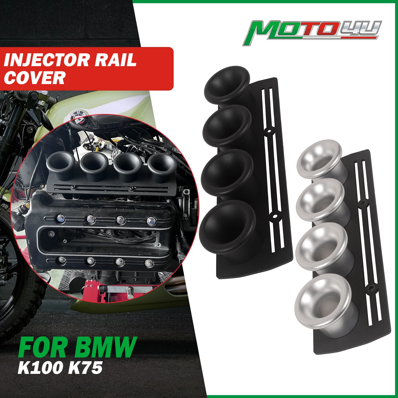 Per BMW Serie K K100 K75 Cafe Racer Iniettore Rail Copertura Della Protezione spazzolata Moto Candela Copertura In Acciaio Scrambler Personalizzato