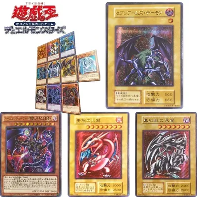 Yu-Gi-Oh! Rotäugiger schwarzer Drache, blauäugiger weißer Drache, selbstgemachte Sammelkarte, Weihnachten, Geburtstag, Geschenk, Spielspielzeug Image