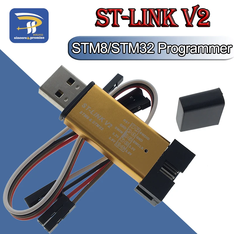 ST-Link V2 stlink mini STM8 STM32 ST LINK Simulator Download Programmierung mit Abdeckung Image