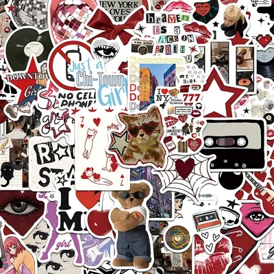 10/30/50 Stück Cool Downtown Y2K Mädchen Aufkleber Trend Cartoon Aufkleber Dekoration DIY Skateboard Image