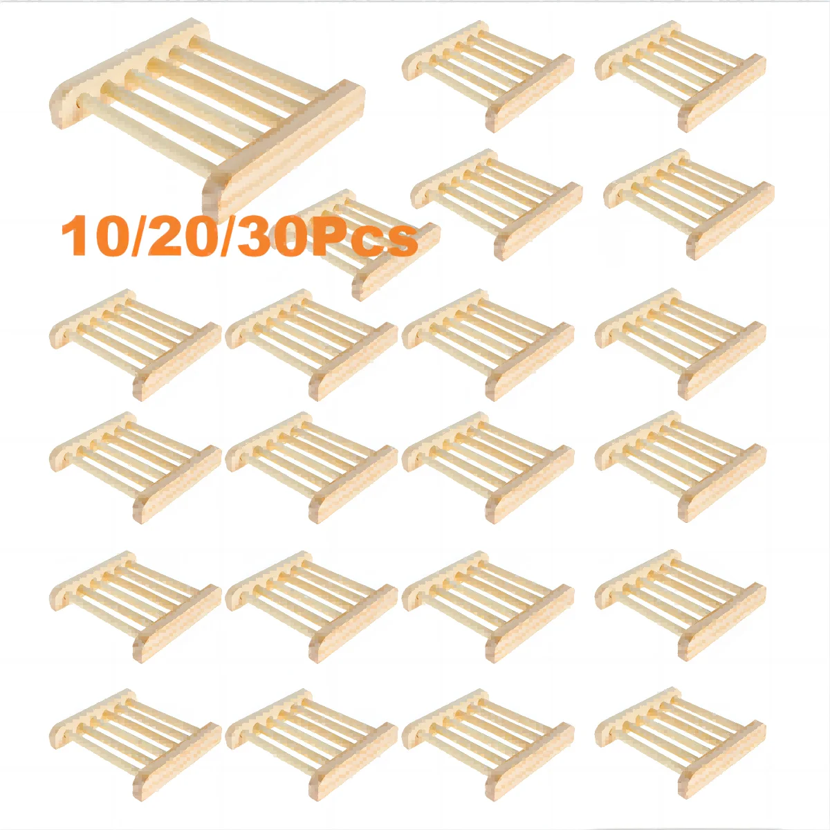 10/20/30 Stück Home Holz Seifen halter, Bad Holz Seifen kiste, selbst entleerende hand gefertigte Holz Seifens chale