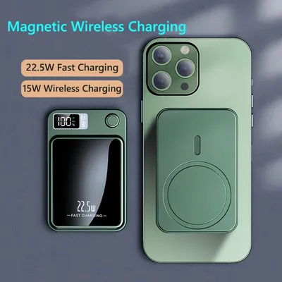 Magnetische Power Bank 20000 mAh 22,5 W Schnellladung Externer Akku für Huawei Samsung iPhone PD 20 W Wireless Fast Powerbank