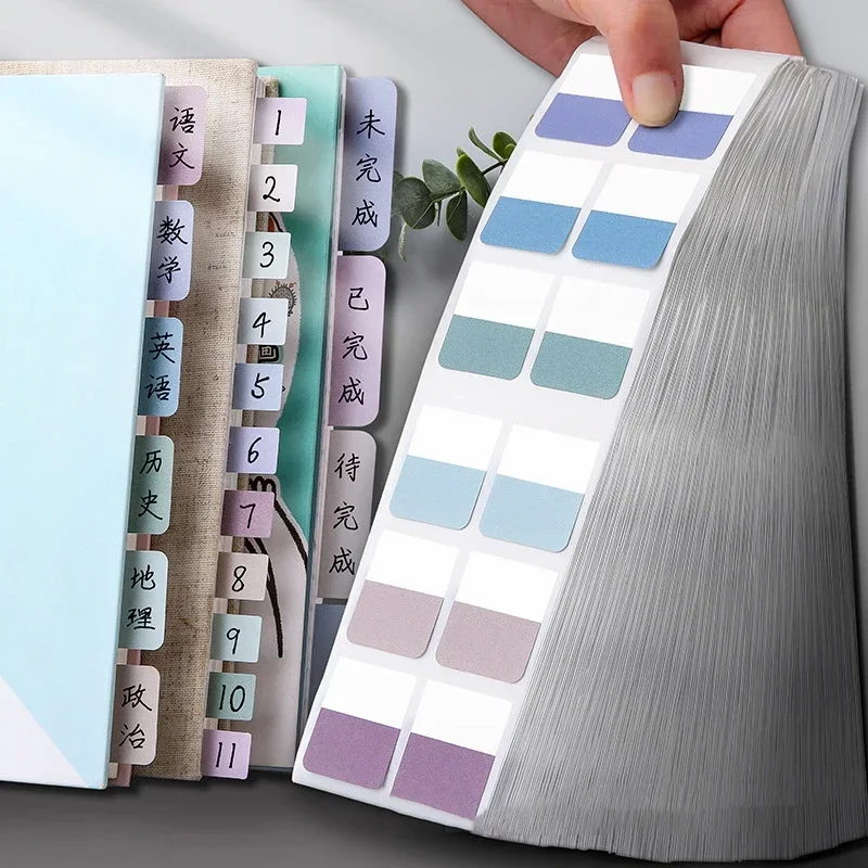 60/120/240 teile/paket Vintages PET Material Notizen Index Aufkleber Schule Liefert Kreative Schreibwaren Farbe Etiketten Image