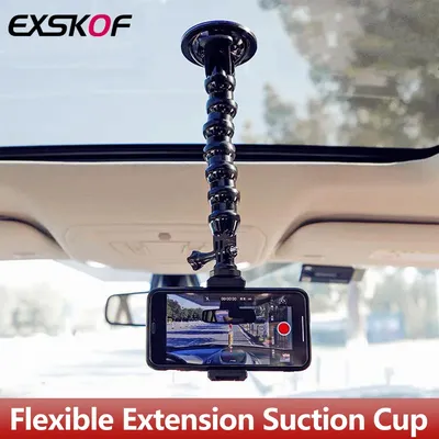 Flexible Gooseneck Extension Suction Cup Car Mount Holder for Gopro Hero 12 11 10 9 8 7 iPhone