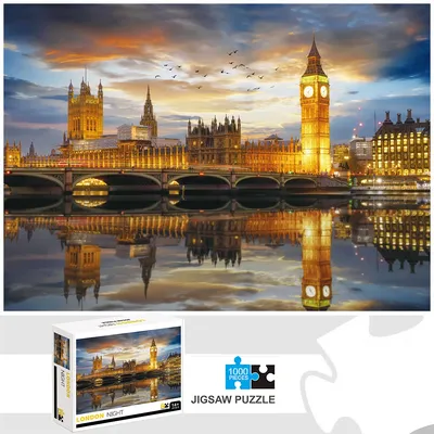 1000 Pieces London Night Jigsaw Puzzle Home Decor Adults Puzzle Games Family Fun Floor Puzzles