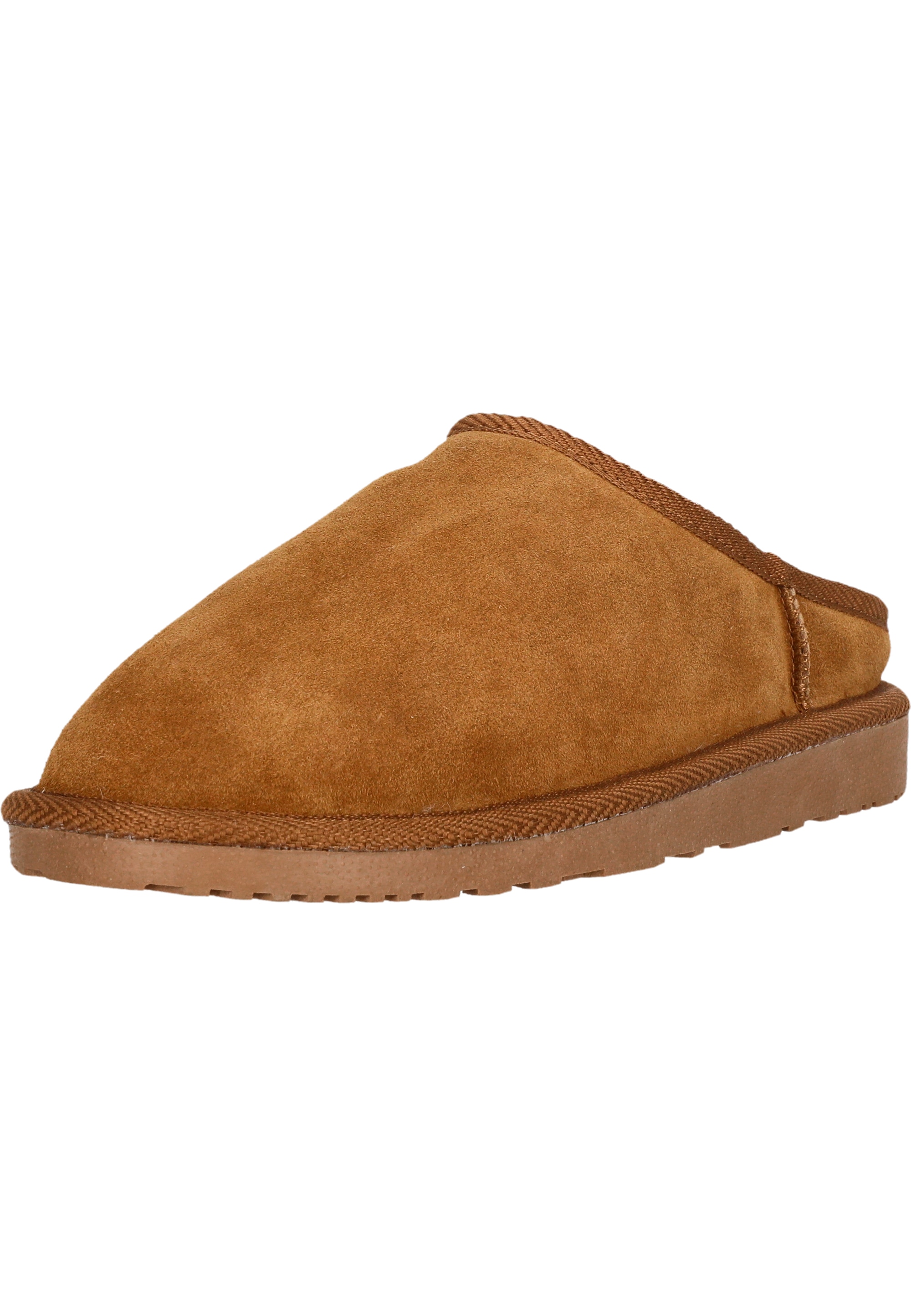 Hausschuh ATHLECIA "Aditi", Damen, Gr. 41, braun, Leder, Schuhe Hausschuh, im kuscheligen Design