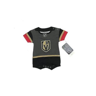 NHL Short Sleeve Onesie: Black Bottoms - Size 0-3 Month