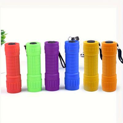 TEMU 6 Pack Plastic Small Mini Led Flashlight Cob Flashlights For Kids With 18*aaa Batteries High Cri For Bright Flash Light Party Favors Christmas Gifts Stocking Stuffers