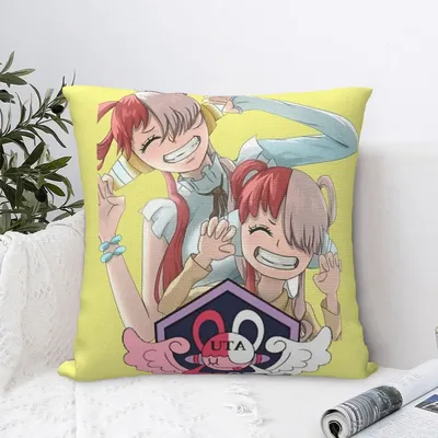 Uta One Piece Quadratischer Kissenbezug, Polyester-Kissenbezug, Samtkissen, Reißverschluss, Image