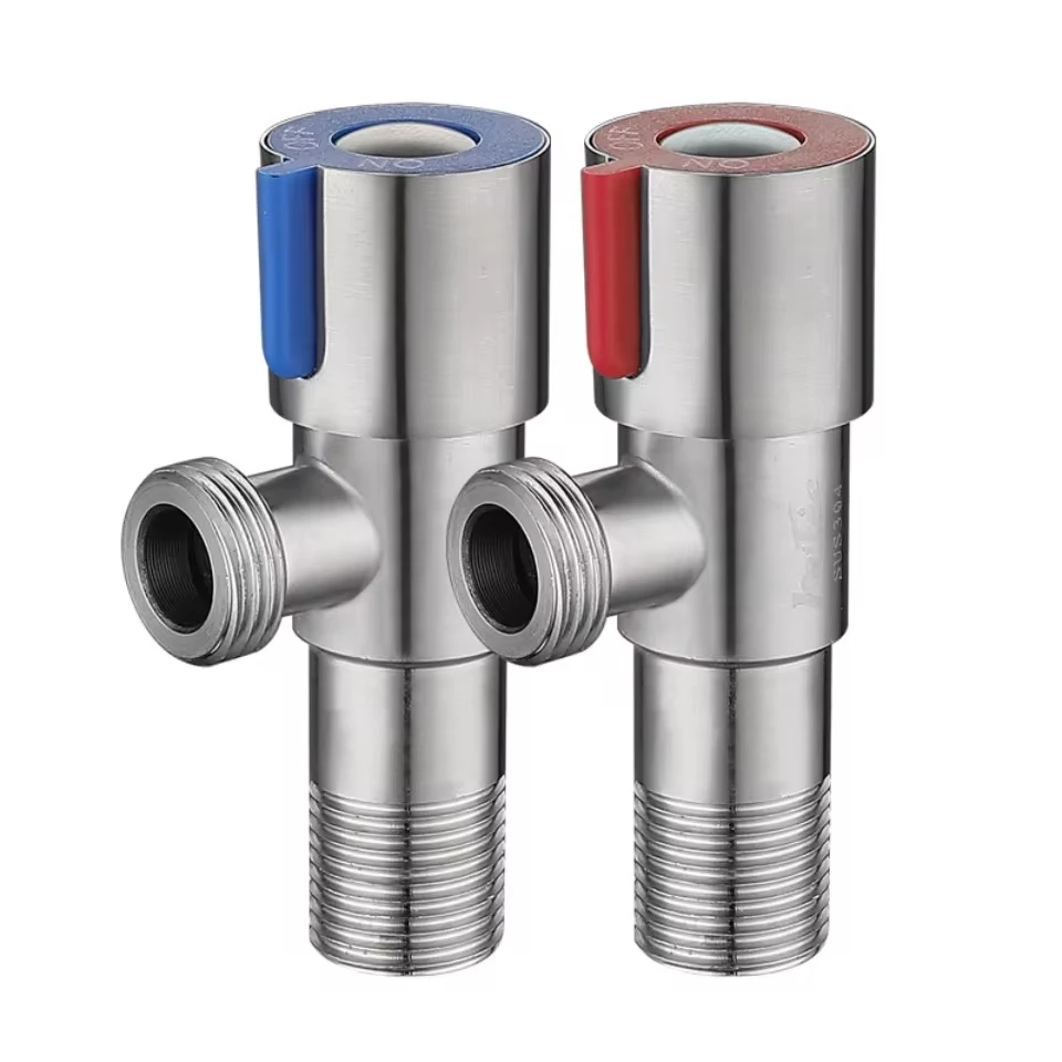 Waschbecken Waschbecken Wasserhähne Wasserhähne Winkel Absperr ventil Messing schwarz Finish G1/2 "Absperr ventil Bad Toilette Bidet Dusche Wasserhahn