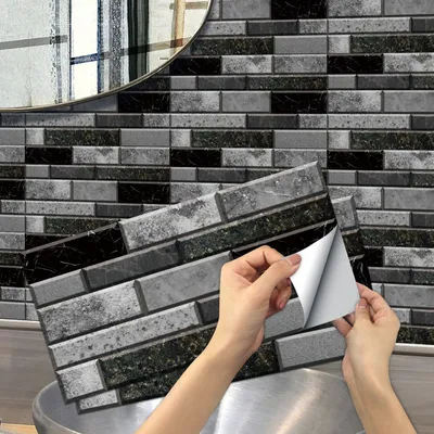 Selbst Klebstoff Wasserdicht Küche Bad Vinyl Mosaik Schälen Und Stick Fliesen Aufkleber Vintage Image