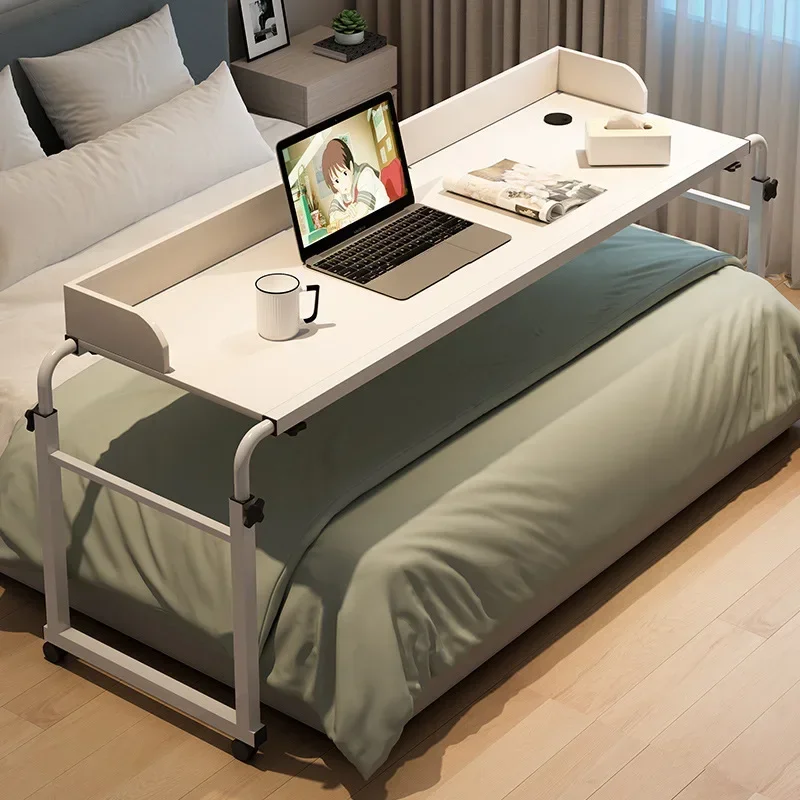 Doppelter Desktop-Laptop-Tisch auf dem Bett, mobiles, verstellbares Straddle-Bett, Lazy Table, Pflegetisch Image