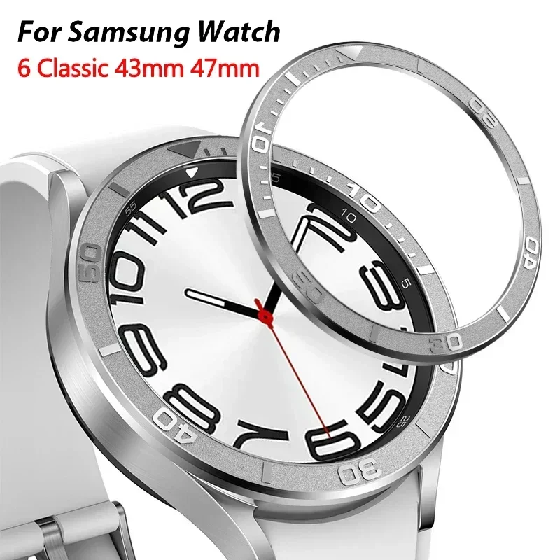 Uhr Lünette Ring für Samsung Galaxy Watch 6 klassische 43mm 47mm Edelstahl Timescale Abdeckung Stoßstange Gehäuse Zubehör für Uhr 6 Image