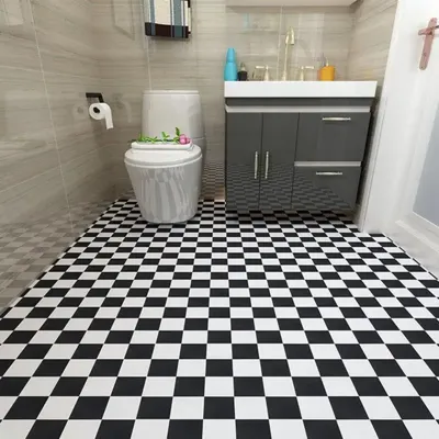 Piso pvc auto adhesivo selbst klebende verdickte Küche Bad Wohnzimmer wasserdicht und verschleiß feste Bodenfliesen Aufkleber Image