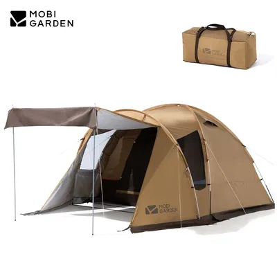 MOBI GARDEN Camping Tent Oxford Waterproof Big Space Family Glamping Tent 4 person Outdoor