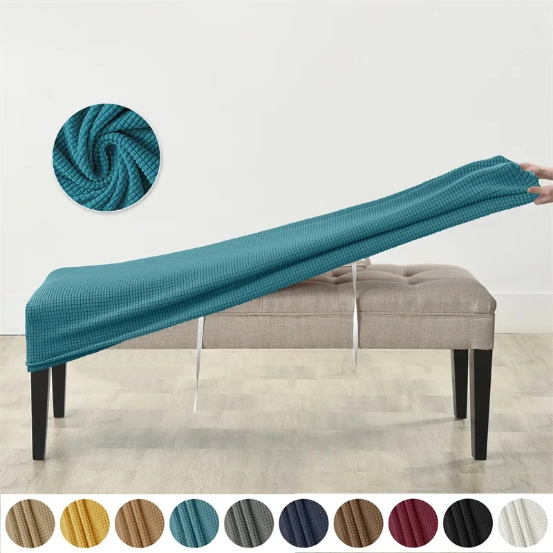 1pc Elastische Ottomane Abdeckung Rechteck All-inclusive Hocker Abdeckungen Solide Klavier Bank Sitzbezüge Anti-schmutzig Abnehmbare Hause decor