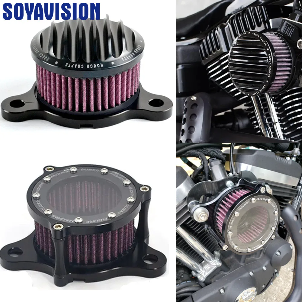Air Cleaner Intake Filter System Kit For Harley Sportster XL883 XL1200 Iron 883 Seventy Two 1991-2023 Motorcycle Air Filter CNC