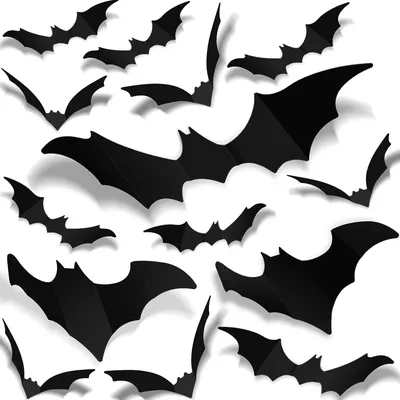 Halloween Dekoration 3d schwarz PVC Fledermaus Halloween Party DIY Dekor Wanda uf kleber Bar Zimmer Image