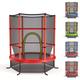 Goplus - Trampolino da Esterno, Gioco Elastico da Giardino, con Rete Protettiva, Telaio in Acciaio,