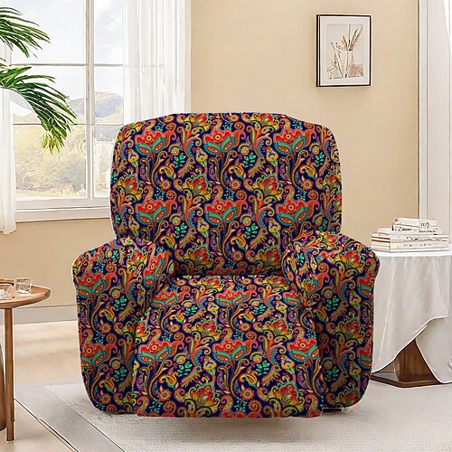 Stretch-Bezug für Relaxsessel mit Blumenmuster, hochwertiger Stoffbezug mit elastischem Design für eine perfekte Passform und stilvollen Schutz Ihrer Möbel