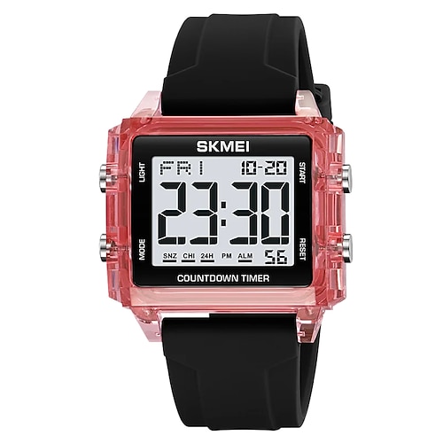SKMEI Jugend Coole Digitale Sportuhren Geschenk für Männer Frauen Studenten 5Bar Wasserdicht Stoppuhr Countdown-Armbanduhr