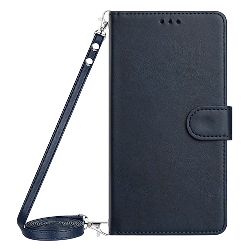 Handy Hülle Handyhüllen Für Samsung Galaxy S26 Ultra Plus S25 S24 S23 S22 S23 FE S21 Ultra Plus S20 A55 5G A35 5G Brieftaschenhülle Mit Ständer Magnetisch mit Trageriemen Retro TPU PU-Leder Image