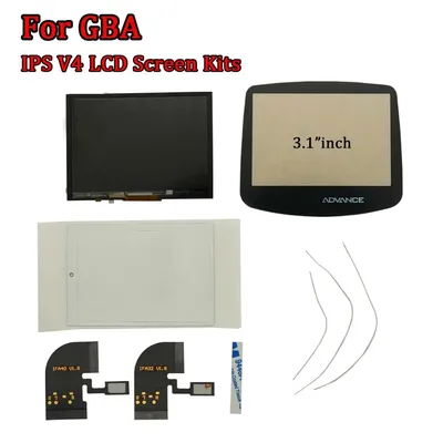 3.1''inch IPS V4 LCD Screen Replacement Kits with OSD Menu Function for Nintend 2024 GBA V4 LCD