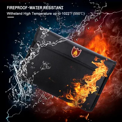 Double Layer Pocket Electronic Shielding Bag Fireproof Material File Organizer Bag Can Store Cell