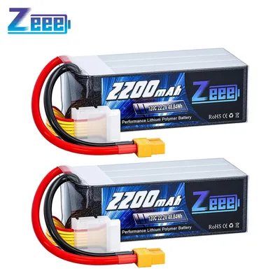 Zeee 6S 2200mAh Lipo Battery 22.2V 120C Softcase with XT60 Plug for RC Car Truck Tank RC Airplane